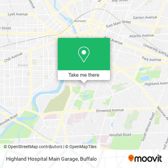 Mapa de Highland Hospital Main Garage