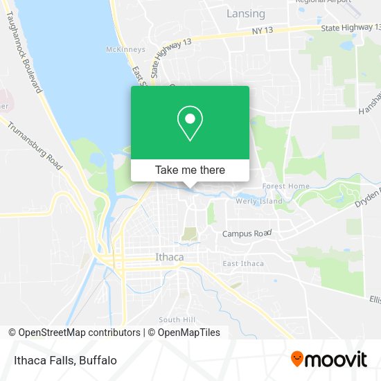 Mapa de Ithaca Falls