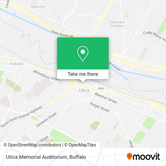 Utica Memorial Auditorium map