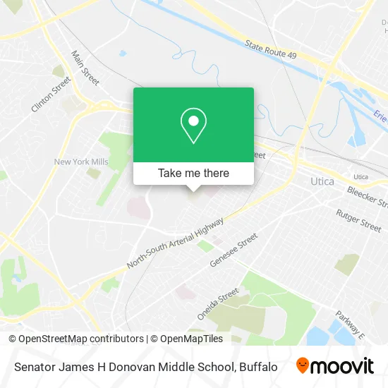 Senator James H Donovan Middle School map