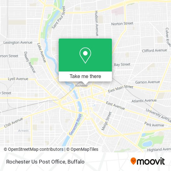 Mapa de Rochester Us Post Office