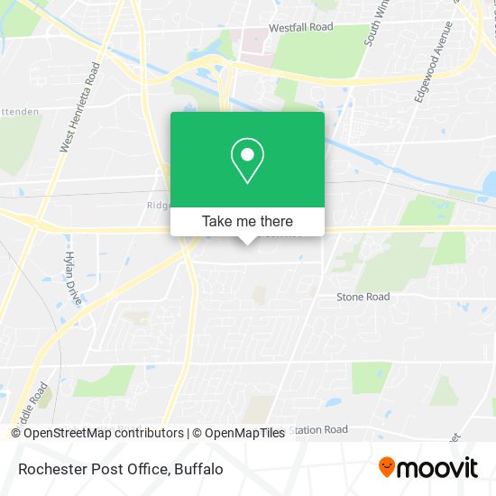 Rochester Post Office map
