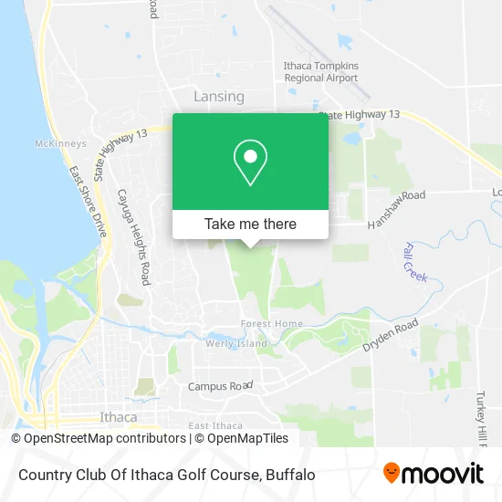 Country Club Of Ithaca Golf Course map