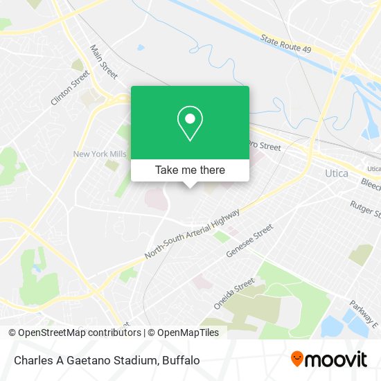 Mapa de Charles A Gaetano Stadium