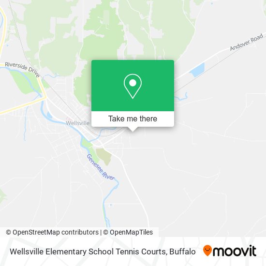 Wellsville Elementary School Tennis Courts map