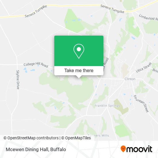 Mapa de Mcewen Dining Hall