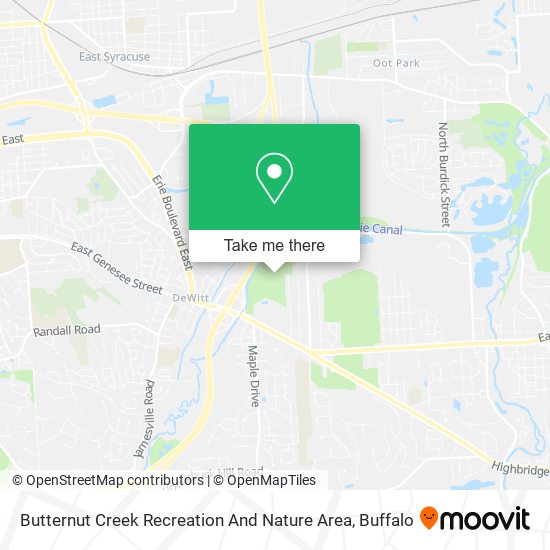 Butternut Creek Recreation And Nature Area map
