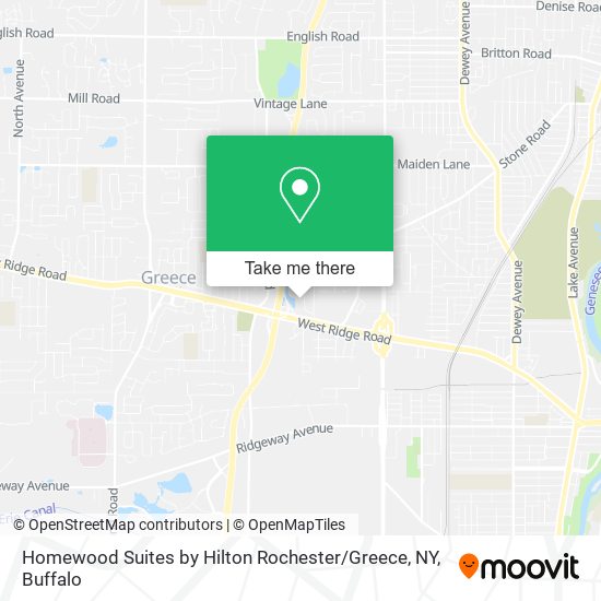 Mapa de Homewood Suites by Hilton Rochester / Greece, NY