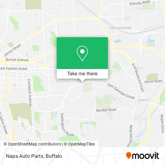 Mapa de Napa Auto Parts