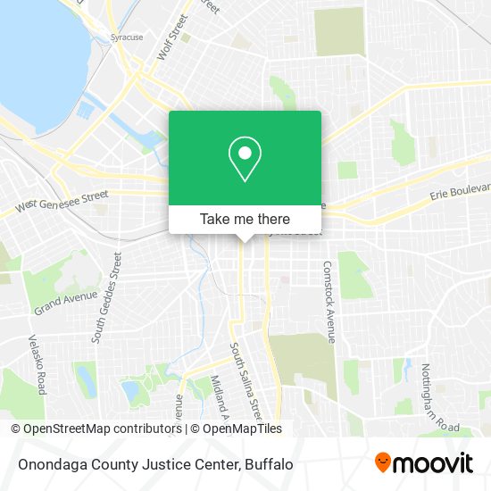 Onondaga County Justice Center map
