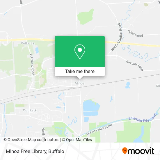 Minoa Free Library map