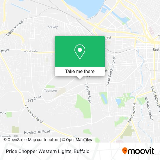 Mapa de Price Chopper Western Lights