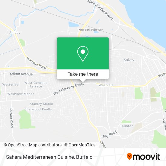 Sahara Mediterranean Cuisine map