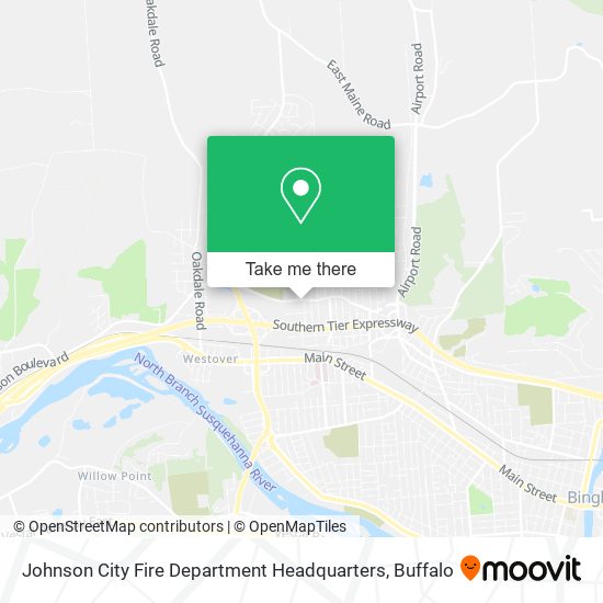 Johnson City Fire Department Headquarters map
