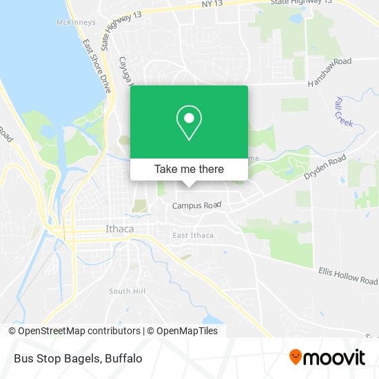 Bus Stop Bagels map