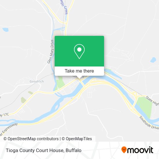 Tioga County Court House map