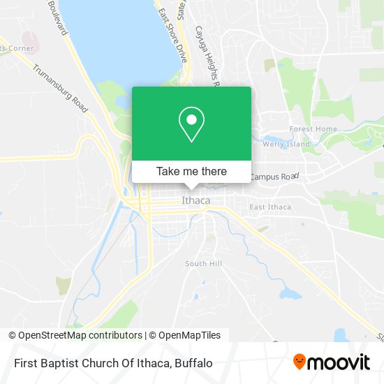 First Baptist Church Of Ithaca map