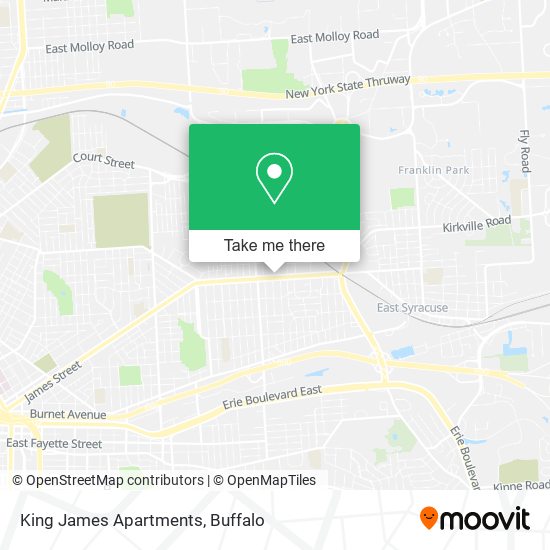 King James Apartments map