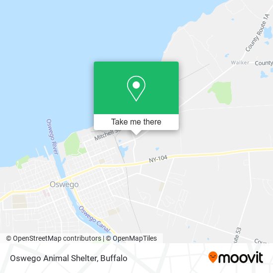 Oswego Animal Shelter map