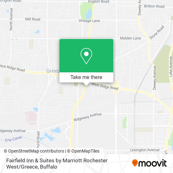 Mapa de Fairfield Inn & Suites by Marriott Rochester West / Greece