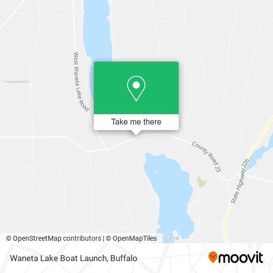 Waneta Lake Boat Launch map