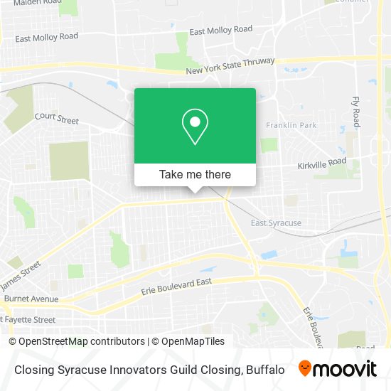 Closing Syracuse Innovators Guild Closing map