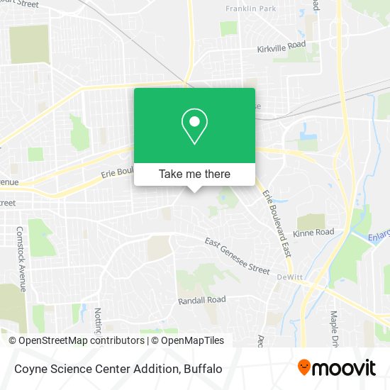 Coyne Science Center Addition map