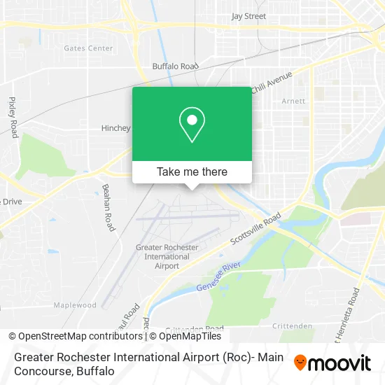 Greater Rochester International Airport (Roc)- Main Concourse map