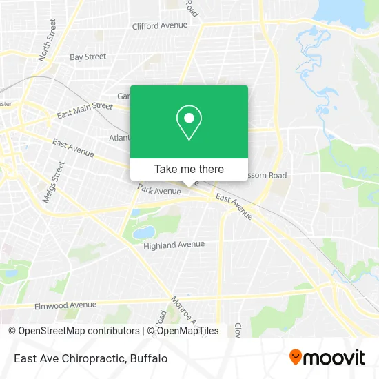 East Ave Chiropractic map
