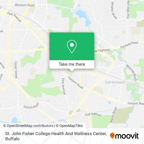 Mapa de St. John Fisher College Health And Wellness Center