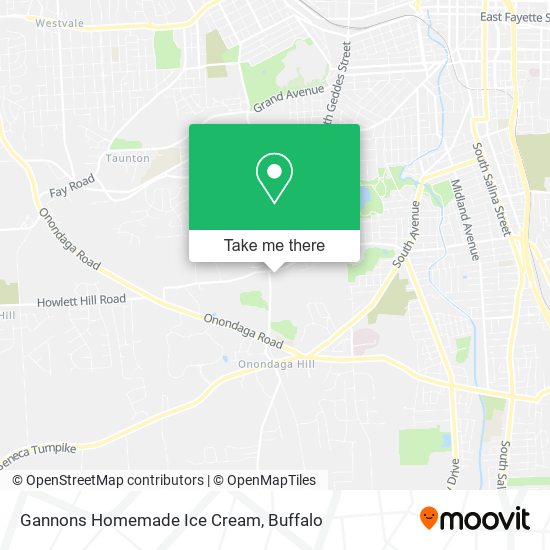 Mapa de Gannons Homemade Ice Cream