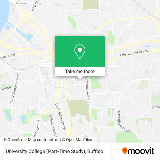 Mapa de University College (Part-Time Study)