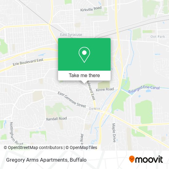 Gregory Arms Apartments map