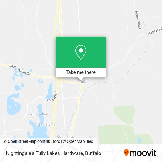 Nightingale's Tully Lakes Hardware map