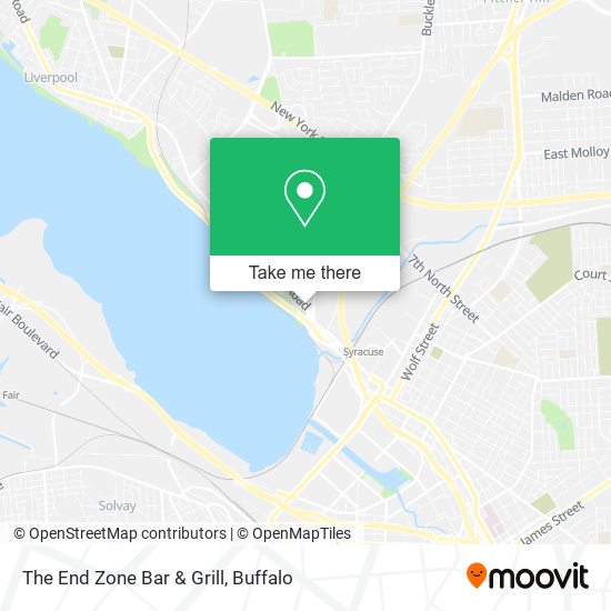 The End Zone Bar & Grill map
