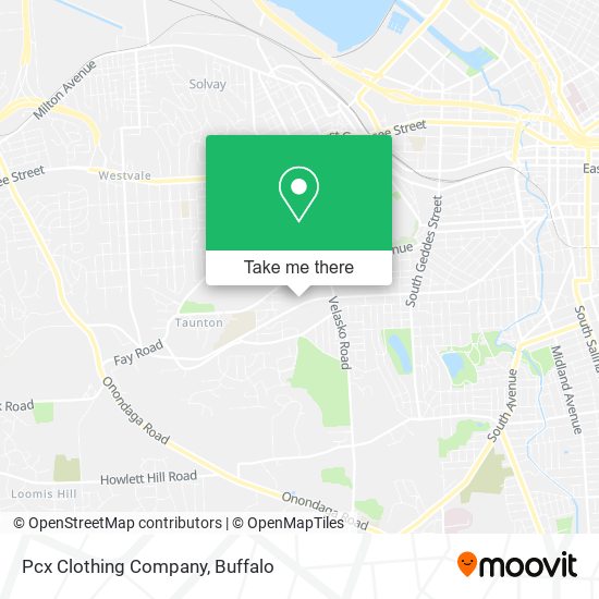 Pcx Clothing Company map