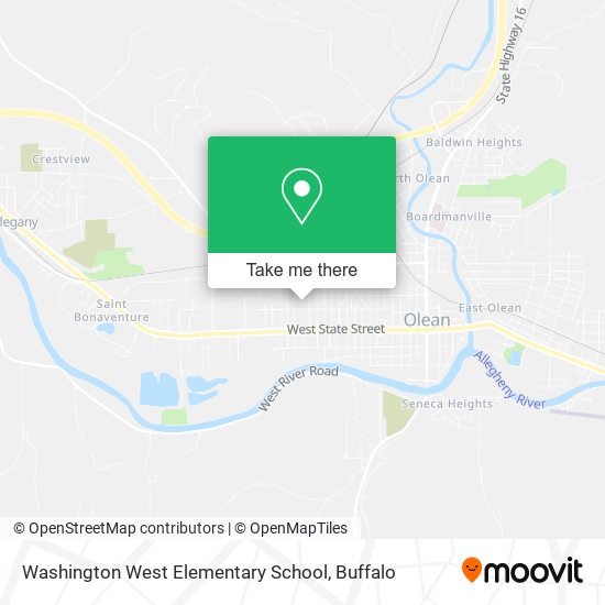 Mapa de Washington West Elementary School