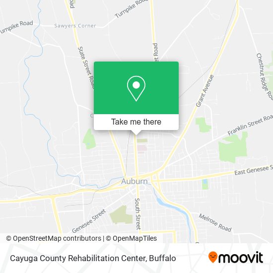 Cayuga County Rehabilitation Center map
