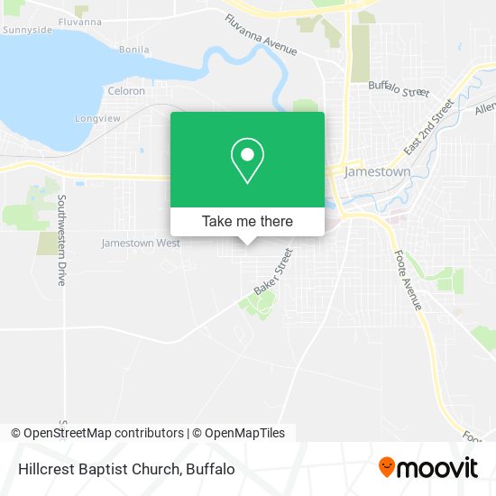 Hillcrest Baptist Church map