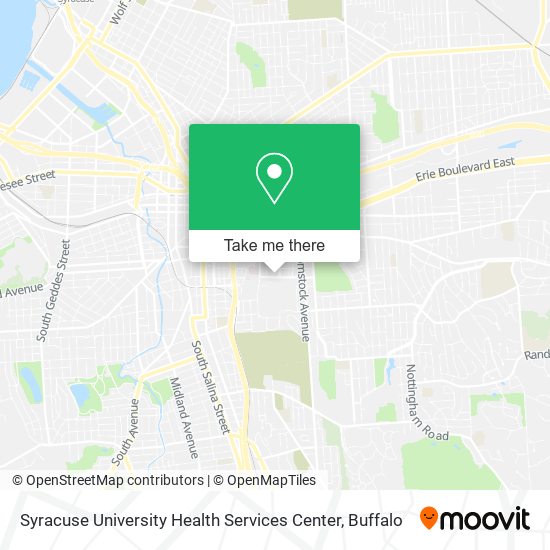 Mapa de Syracuse University Health Services Center