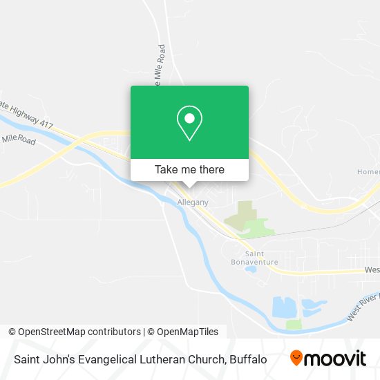 Saint John's Evangelical Lutheran Church map