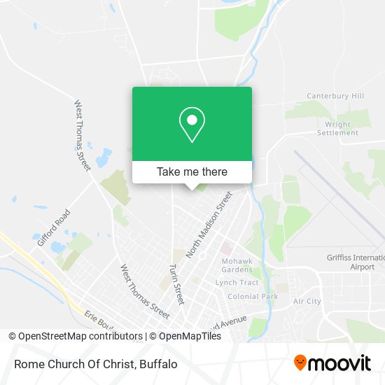 Mapa de Rome Church Of Christ