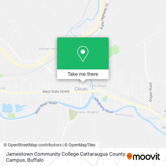 Jamestown Community College Cattaraugus County Campus map