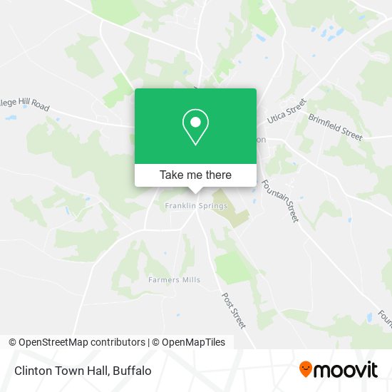 Clinton Town Hall map