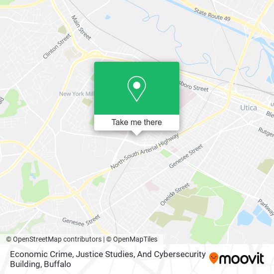 Mapa de Economic Crime, Justice Studies, And Cybersecurity Building