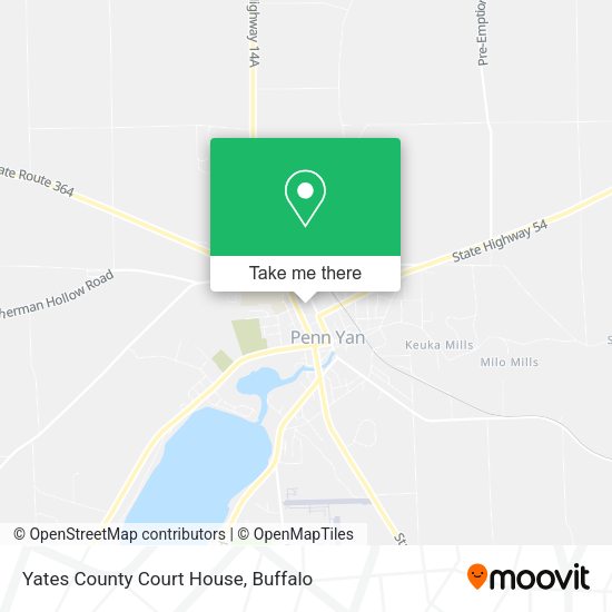 Yates County Court House map