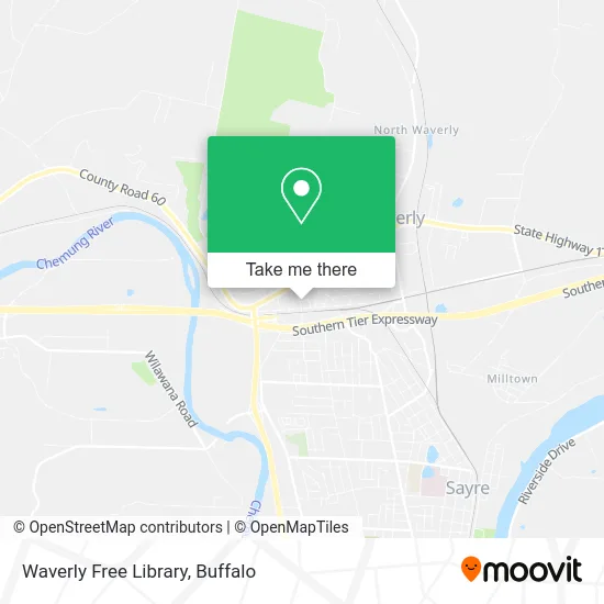 Waverly Free Library map