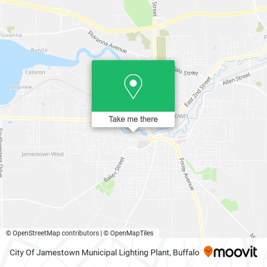City Of Jamestown Municipal Lighting Plant map