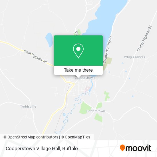 Cooperstown Village Hall map