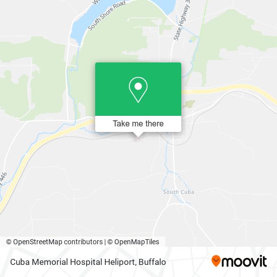 Cuba Memorial Hospital Heliport map